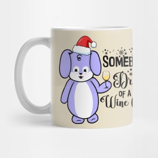 Somebunny's Dreaming of a Wine Christmas Mug